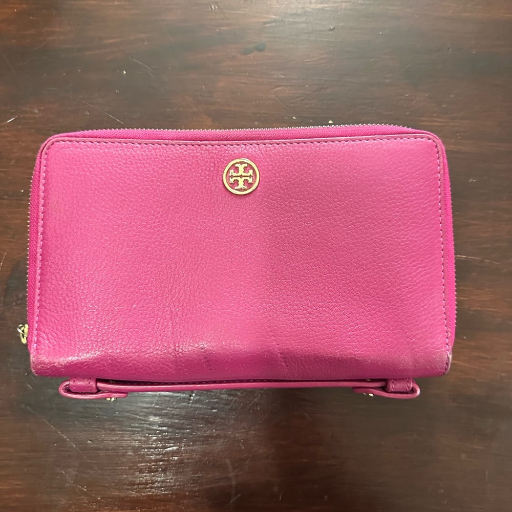 Tory Burch Fuchsia Leather Wallet